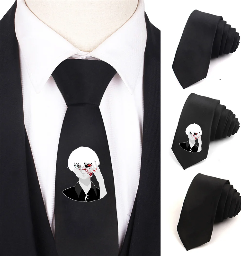 

Kids Necktie Anime Tokyo Ghoul Necktie Boy's Children Necktie Cotton Neck Tie Teenager Neck Tie Halloween Necktie