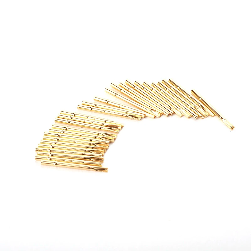 100PCS/bag Spring Test Probe pins R75-3S Needle Tube Dia 1.32mm Length 17.2mm Gold Thimble for Conductive test Tools