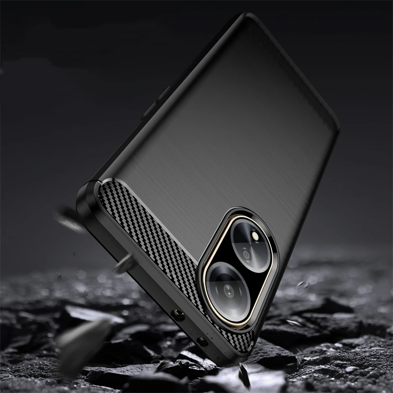 Per Oppo A98 5G Custodia Cover Oppo A98 5G Capas New Utral-Thin Bumper Back Antiurto Soft Tpu Fibra Di Carbonio Fundas Oppo A 98 A98 5G