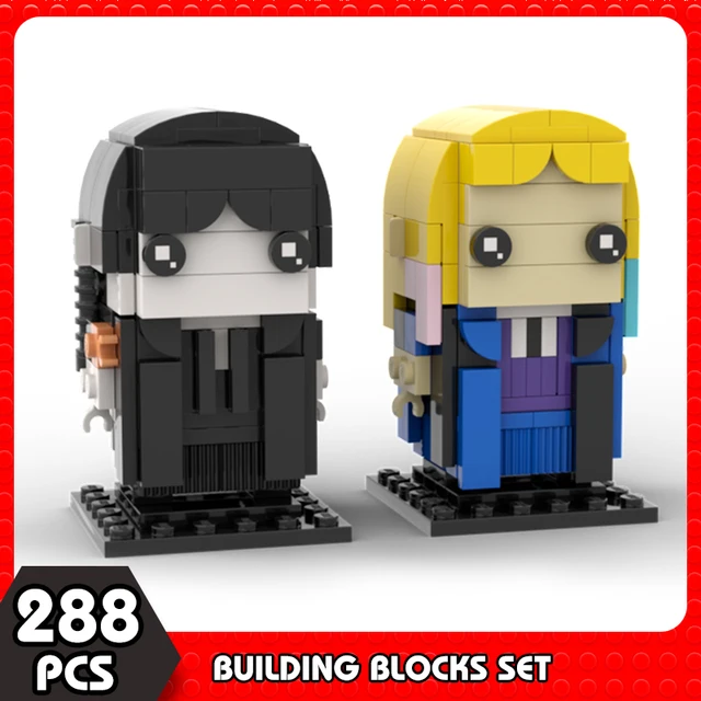 MOC Wednesday Movie Character Enid School Uniform Brickheadz Set Action Figure Building Blocks MOC-133653 Bricks Children Toys
