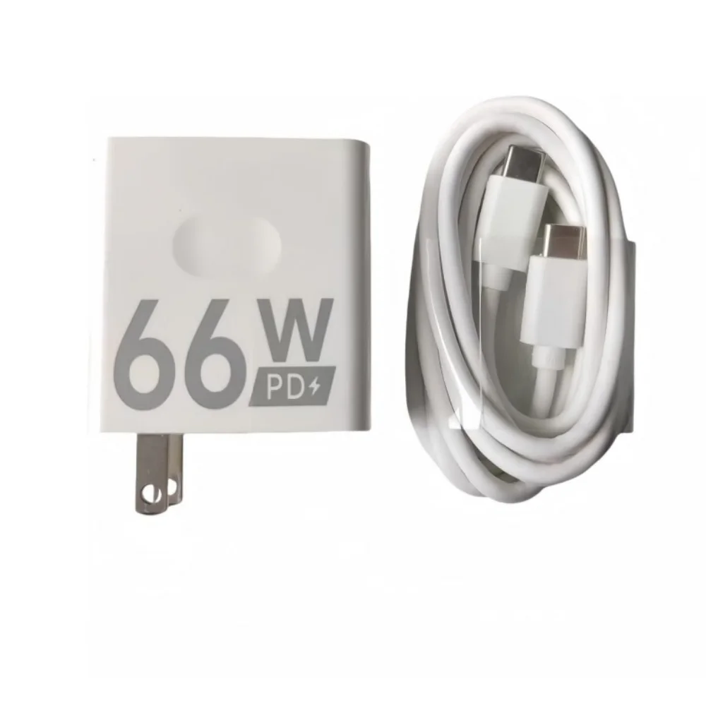 Charger Adapter Power Supply Adapter Fast Charger For Ulefone Power Armor 17/18T/19T/24 Original Fast Charger Bundle Set with 66W EU/US Power Adapter and USB Cable in White