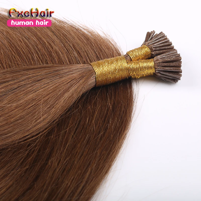 30inch I Tip Human Hair Extensions Mongolian Straight Pre Bonded Keratin Tip Hair Fusion Human Hiar EXtensions For Women