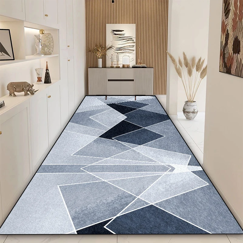 Modern Luxury Long Corridor Carpet Non-slip Stairway Hallway Stairs Decoration Rugs Washable Kitchen Mat Customizable Aisle Rug 4