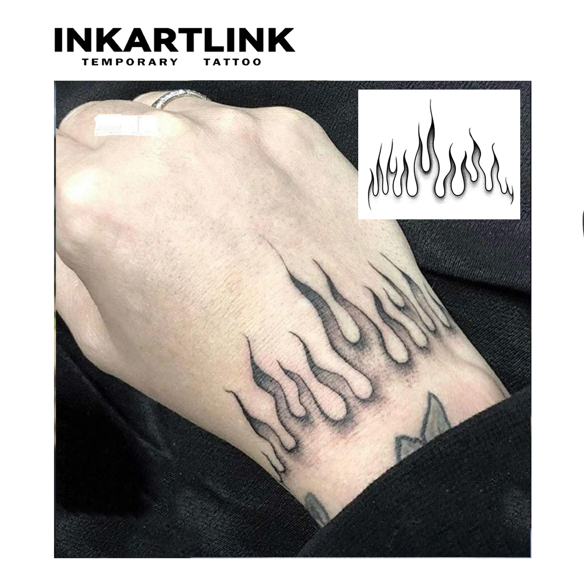 Tatuaggio temporaneo a fiamma, dura fino a 15 giorni Adesivo semipermanente  impermeabile magico della nuova tecnologia. - AliExpress, image size:1200x1200