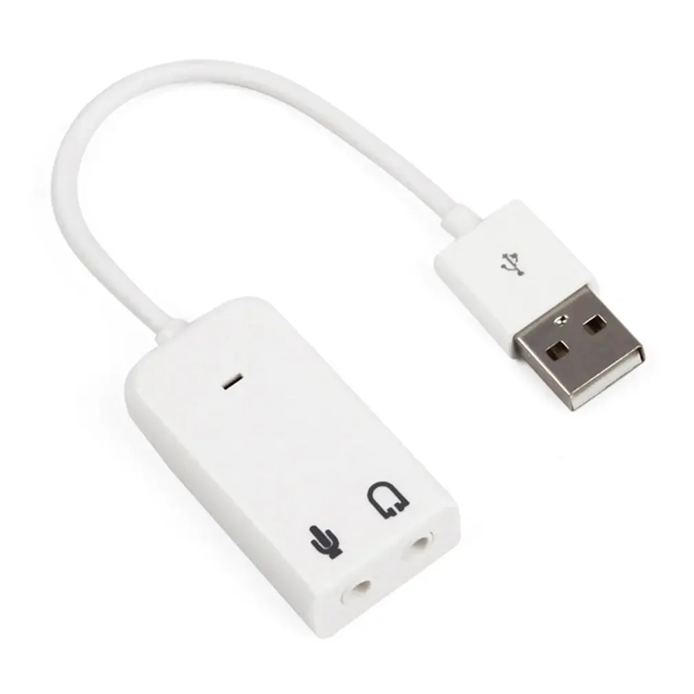 כרטיס קול חיצוני USB בעל 7.1 ערוצים עם מתאם אודיו USB בגודל 3.5 מילימטר לאוזניות ומיקרופון המתאים למחשב הנייד MacBook