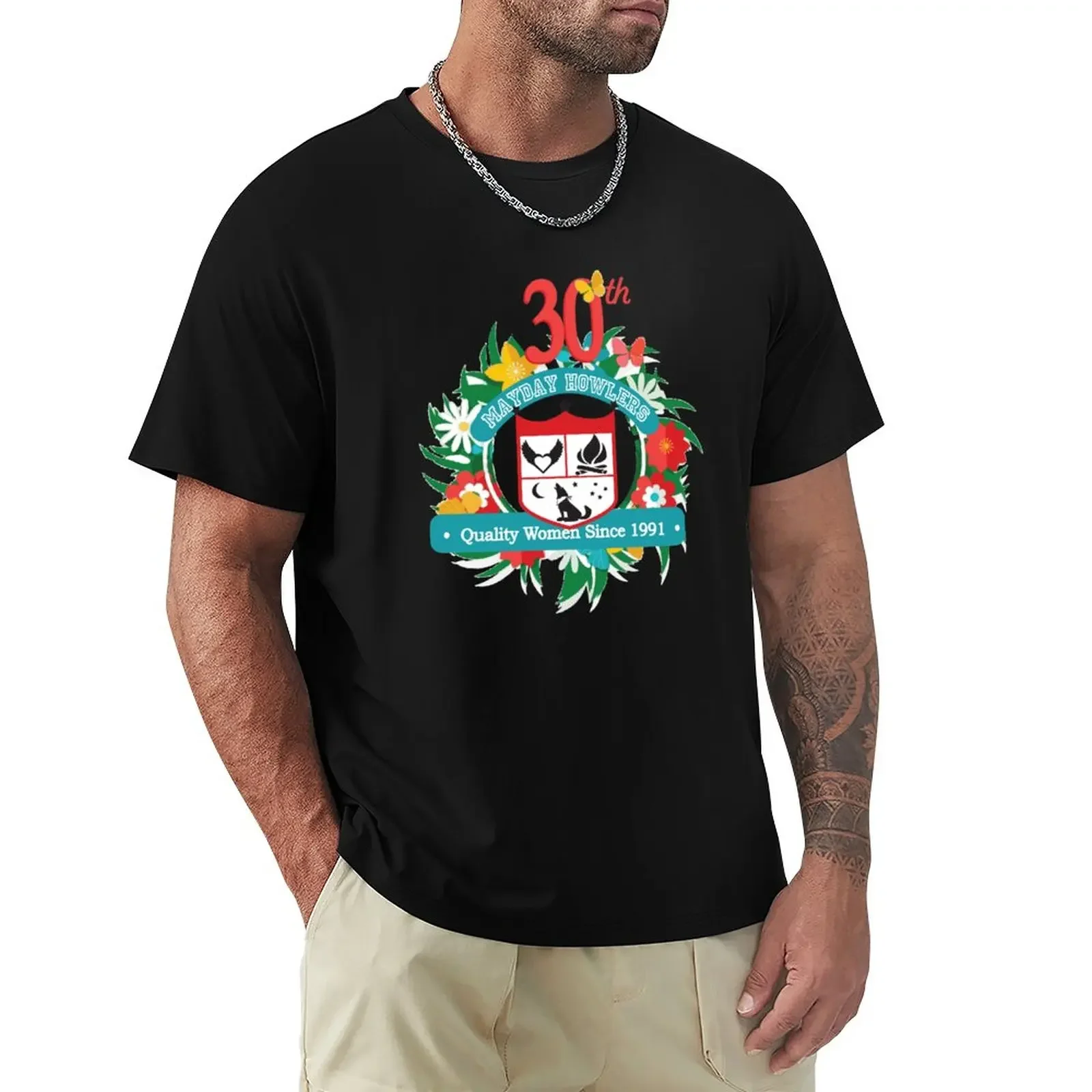 

Mayday 30th logo Transparent - Works for Colored backgrounds T-Shirt anime clothes Men's t-shirt