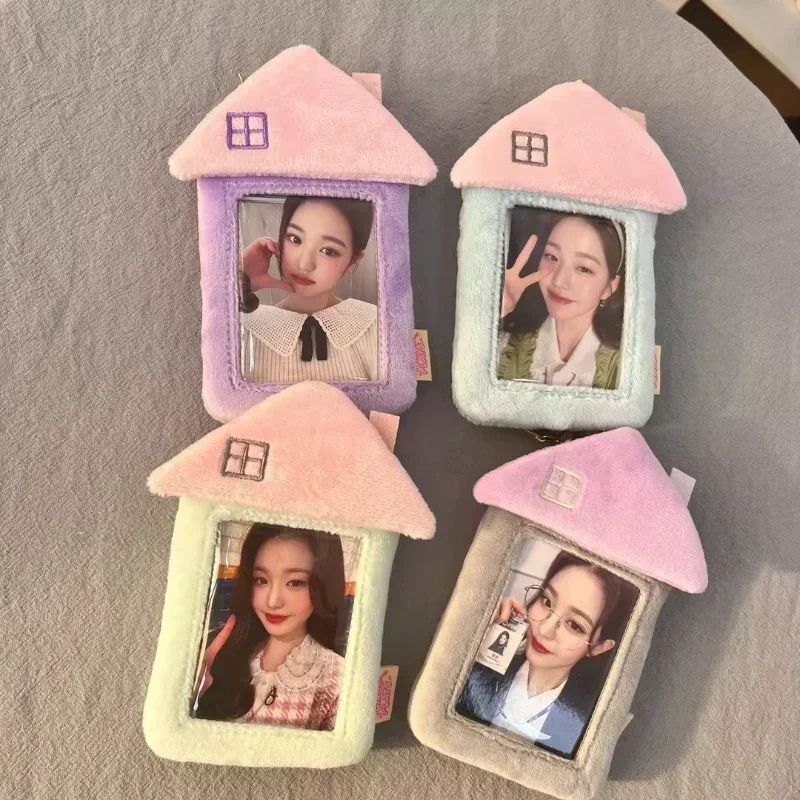 Photocard Holder Kpop Card Binder Plush House Photocard Holder Kpop Binder Photocards Keychain Cards Protector Collect Book