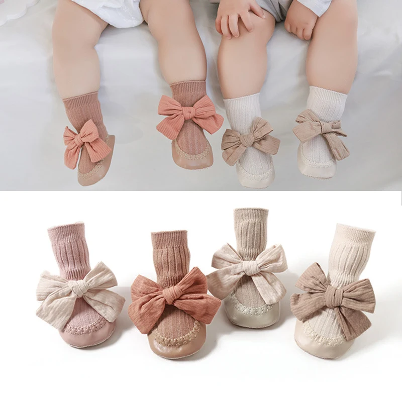 

Baby Leather Floor Shoes and Socks Princess Socks Toddler Socks Shoes Baby Girls Socks Infant Baby Socks Anti Slip 0-2Years