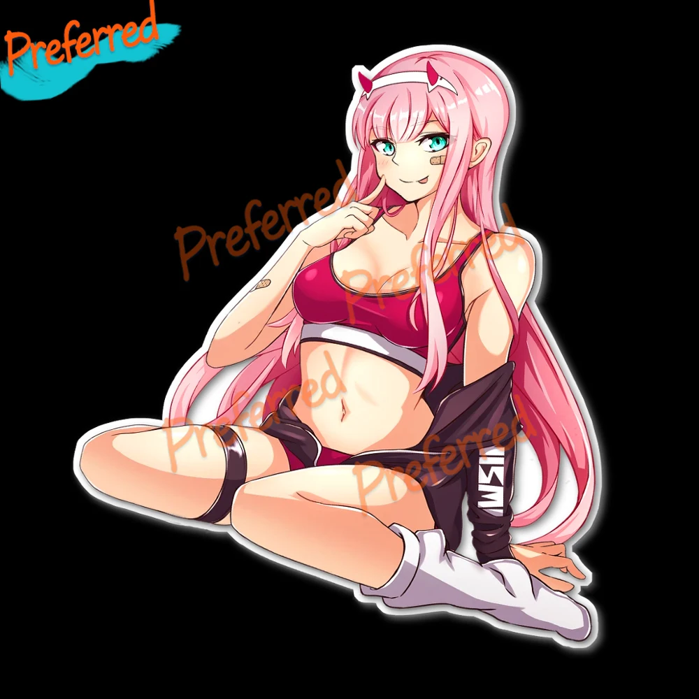 Liebling In Die Franxx 002 Null Zwei Anime Nackt Version Gitarre Sex  Mädchen Aufkleber Aufkleber für Ihre Alle Autos Toolbox fenster Auto