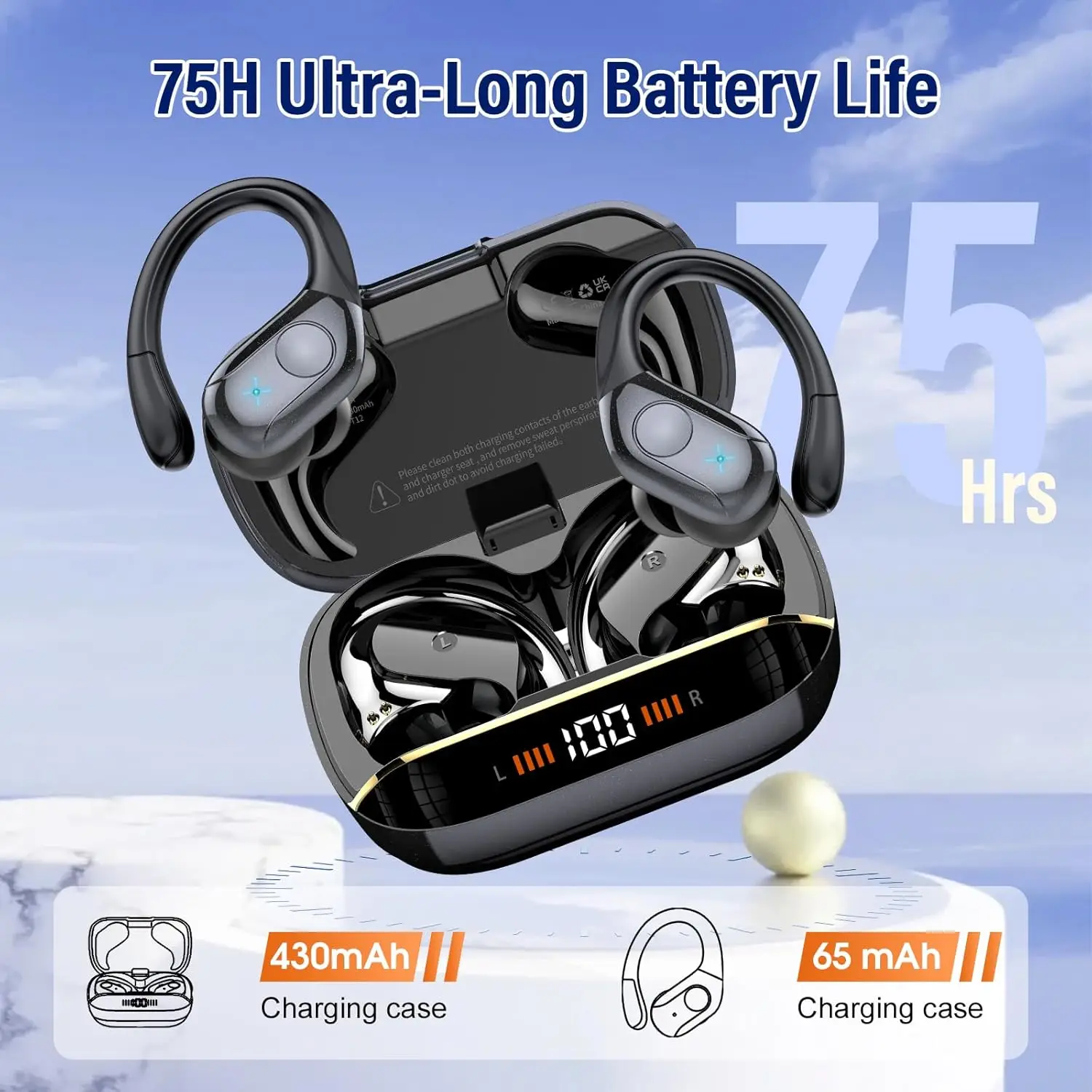 Auriculares inalámbricos verdaderos Bluetooth 5,4, auriculares