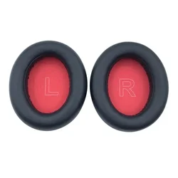 Premium Leather Noise-Cancelling Earpads Cushion Replacement (Red-for Q10)