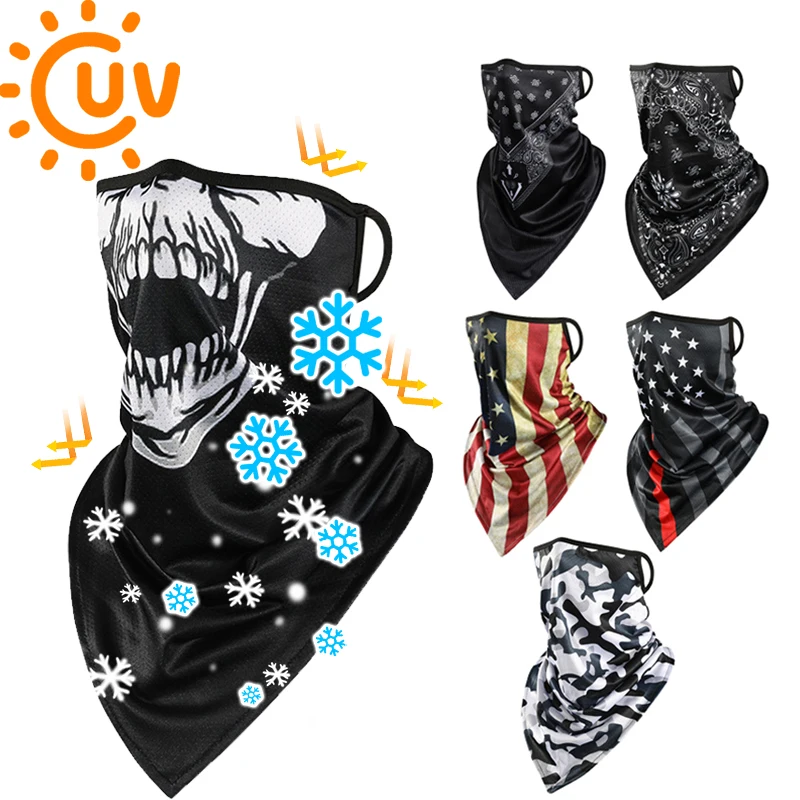 

Balaclava Camouflage Motorcycle Face Ice Silk Mask Summer Anti-UV Dustroof Headwrap Running Riding Face Shield Sports Scarf