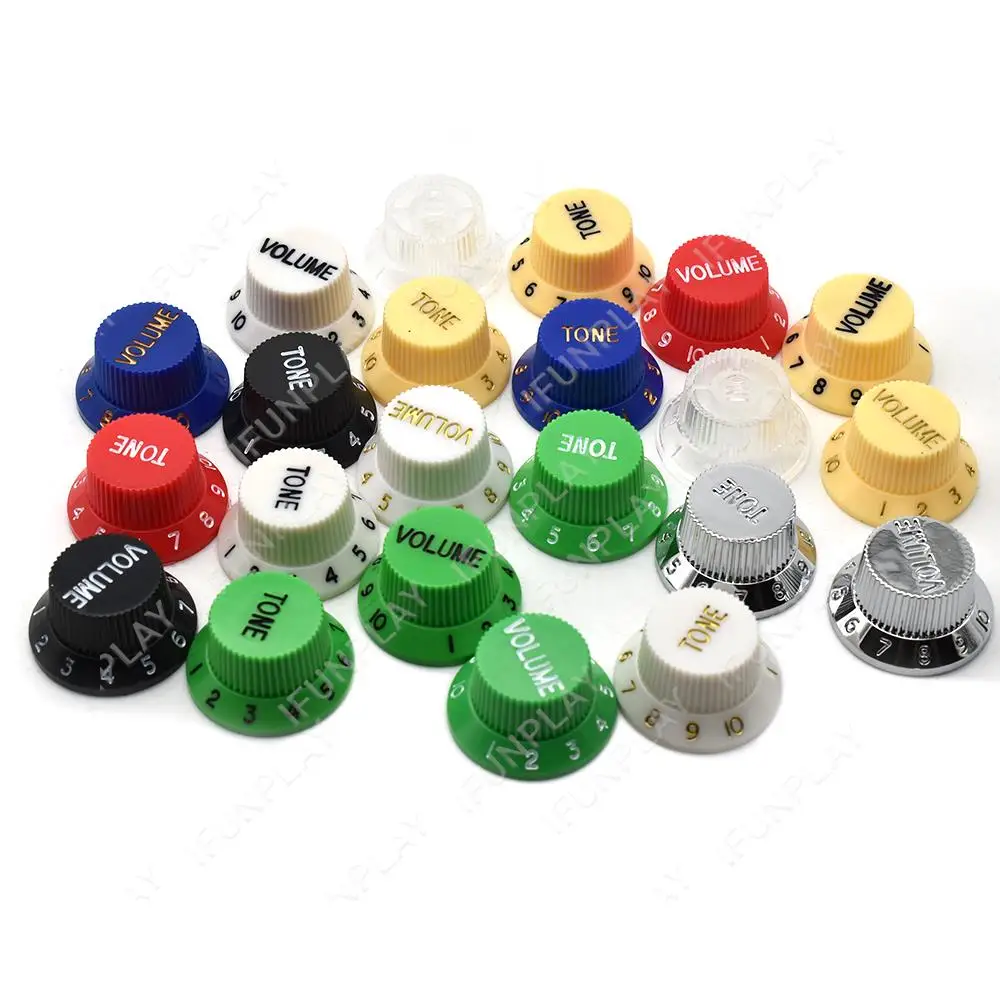3pcs Electric Guitar Volume Tone Speed Control Knobs Plastic