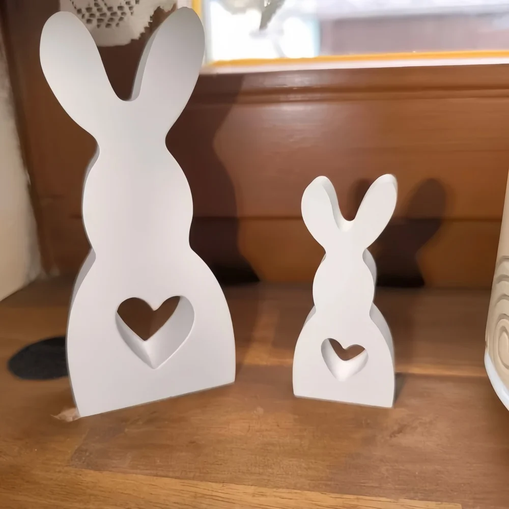 2pcs Silicone Molds, Bunny Silicone Mold , Easter bunny , Easter Decor Handmade Casting Raysin Concrete Molds
