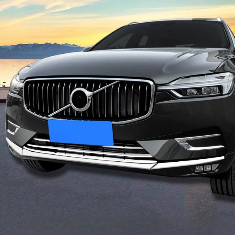 Für Volvo XC60 2018-2022 Edelstahl steerl frontschürze unter Bottom Grille  Grill Abdeckung Außen Protector Streifen Zubehör - AliExpress