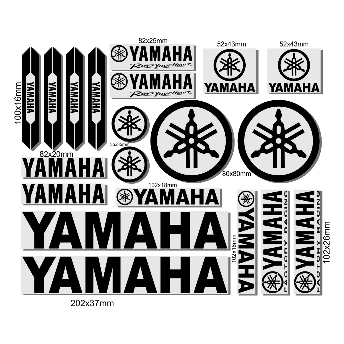 Emblem / Aufkleber Yamaha, okrągły 27mm -  - Motorradladen