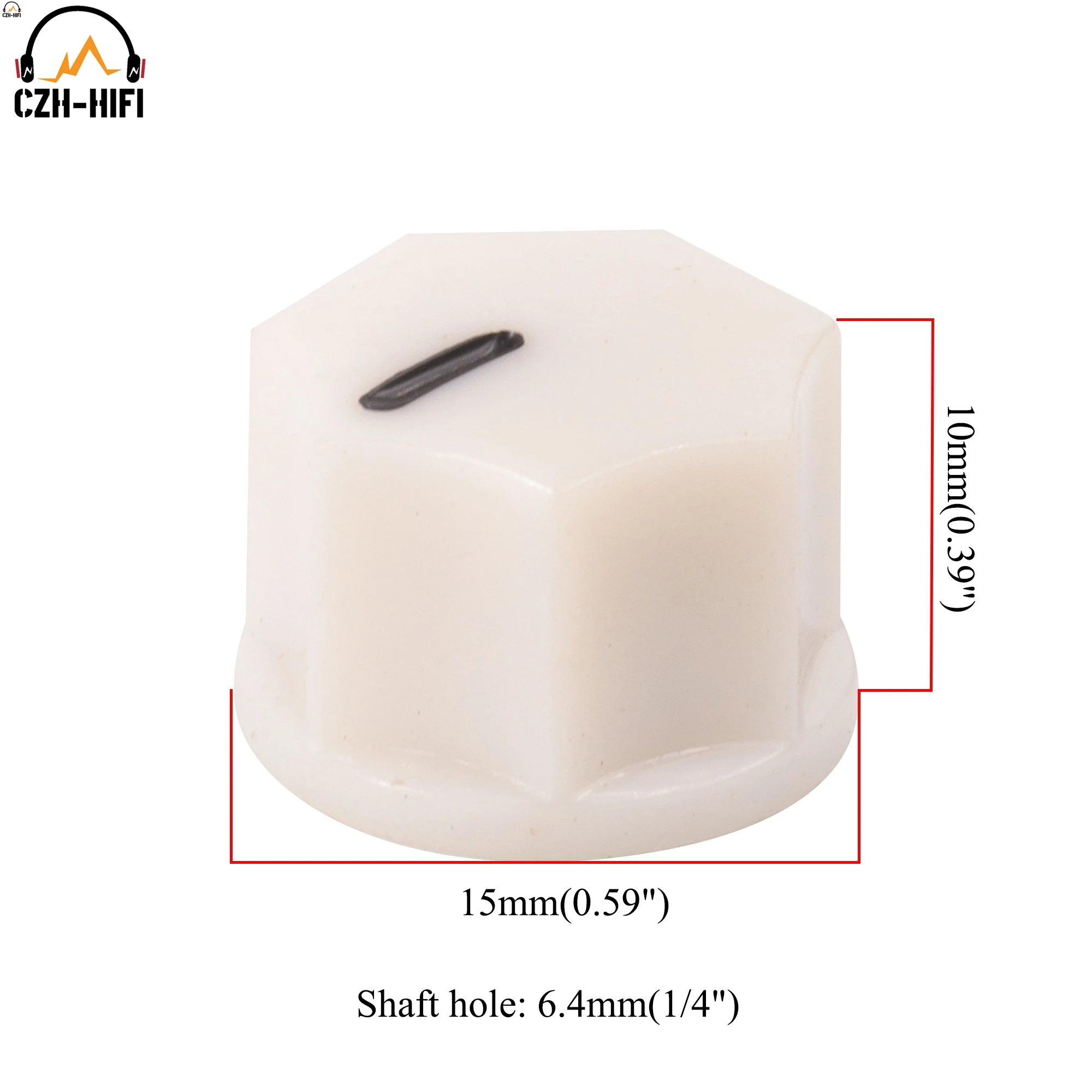 15x10mm abs Kunststoff 1/4 "Set Zeiger knopf für Vintage Audio Gitarre Amp Effekt Pedal Stomp Box Overs drice DJ Mixer – Detail 1