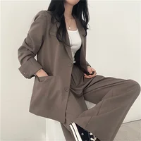 2026 printemps nouveaux vêtements pour femmes costume veste pantalons décontractés ensemble jambe large costume pantalon élégant bureau dame costume d'affaires ensemble Blazers 6