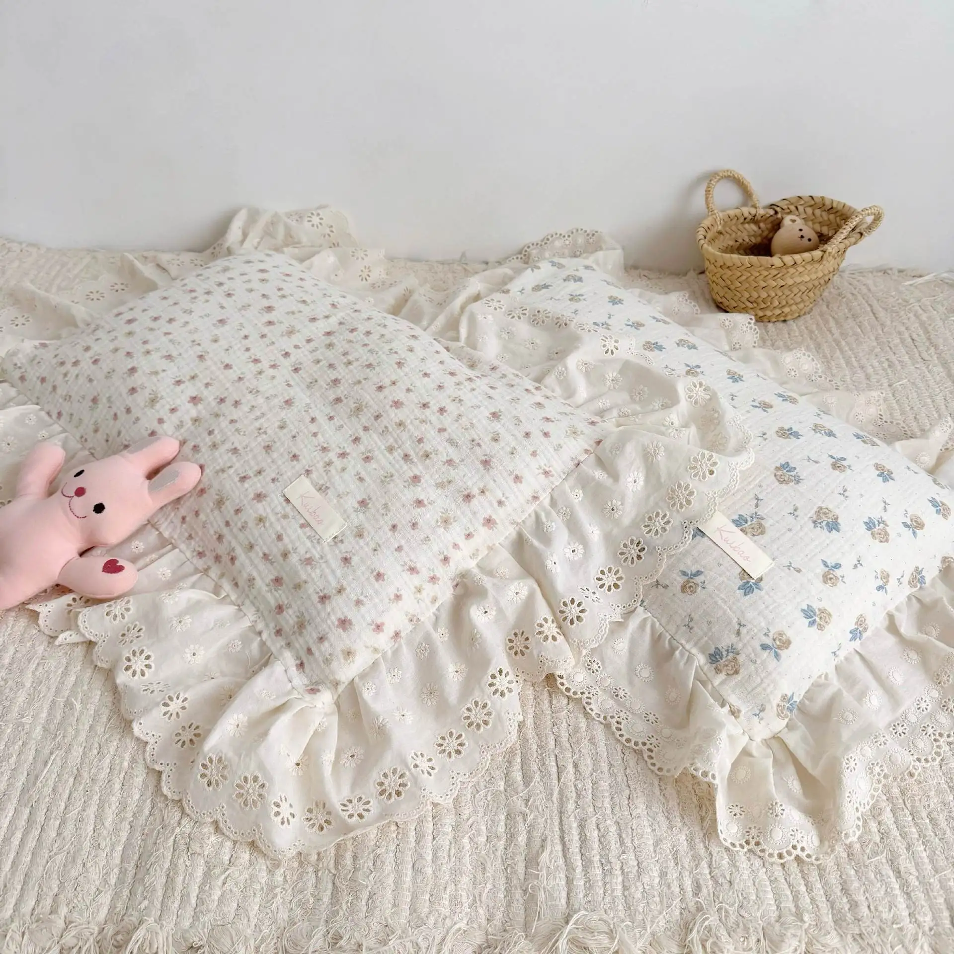 Kids Baby Pillow Cover Cotton Baby Pillow Case for Newborn Children Floral Bedding Cover Decorative
