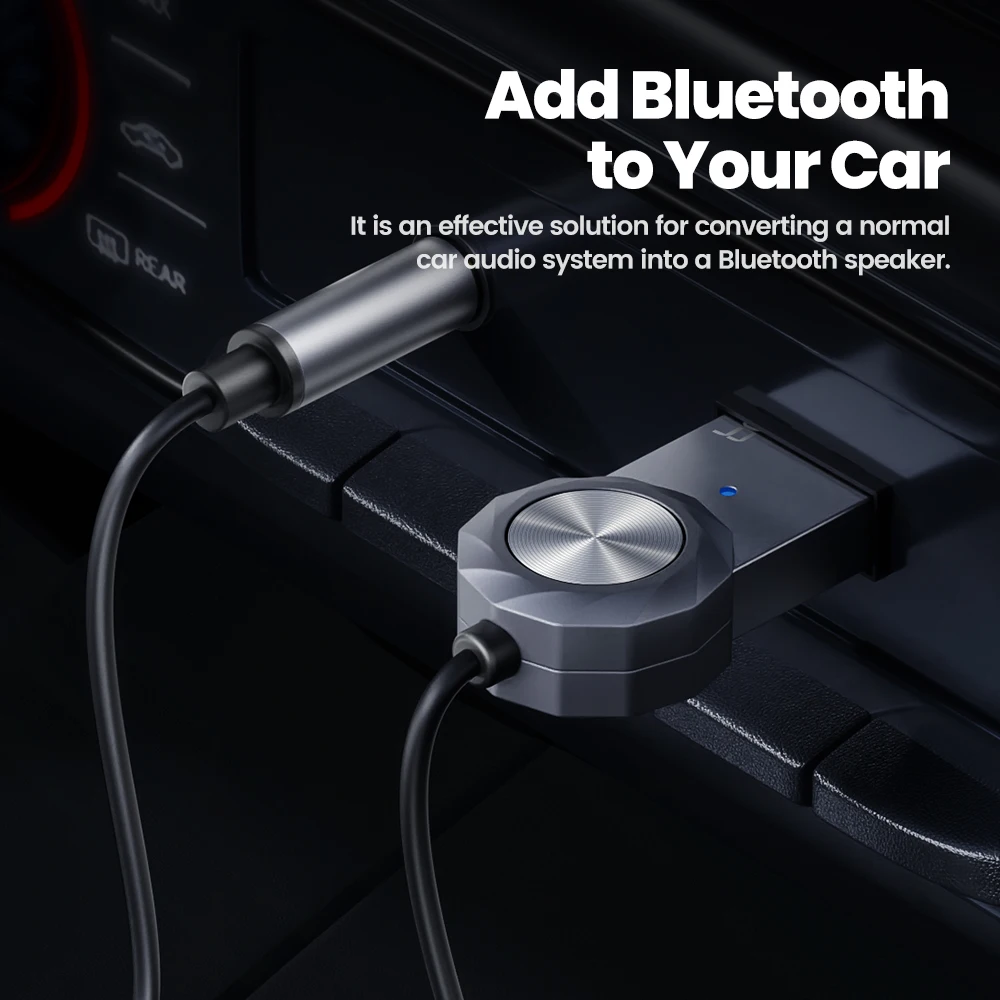 TOOCKI Bluetooth Aux Adapter USB To 3.5mm Jack Car Audio Music Mic Bluetooth 5.1 Handsfree Kit Car Transmitter bluetooth transceiver adapter bluetooth aux adaptor bluetooth adapter audio adapter