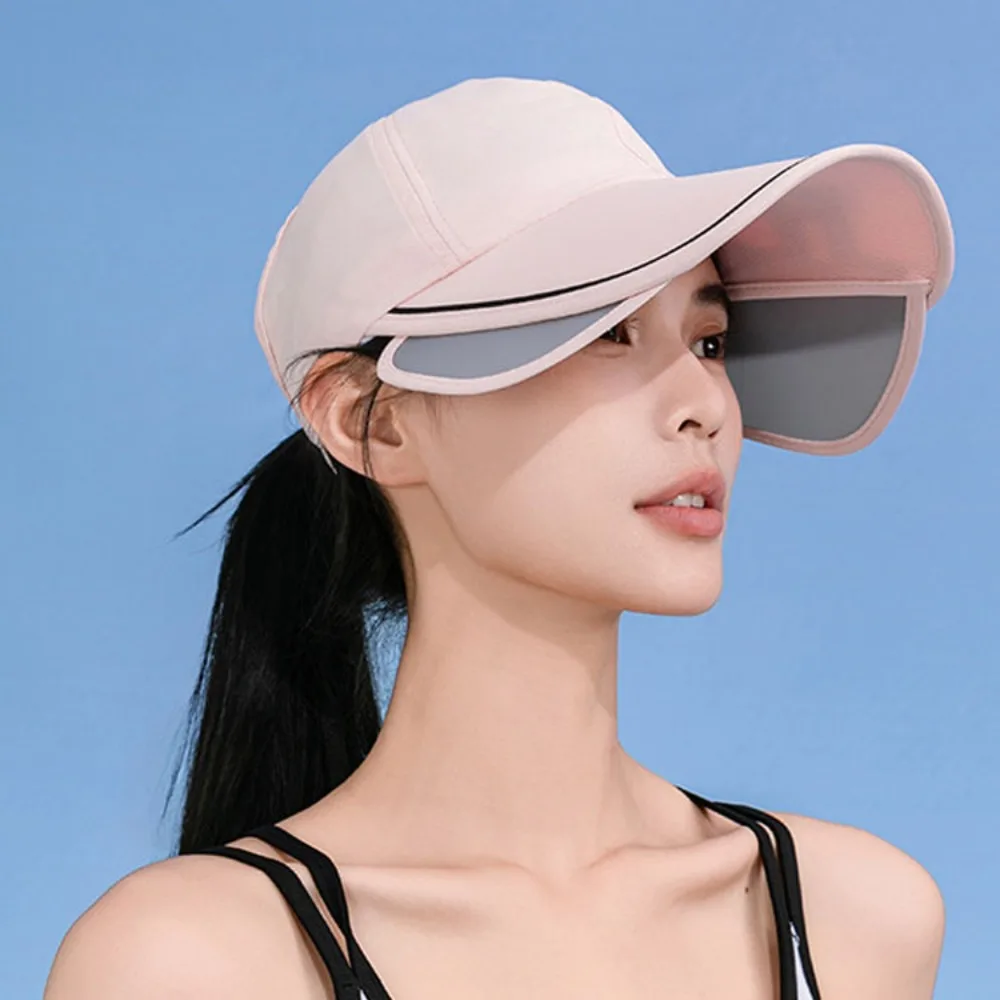 통기성 넓은 챙 자외선 차단 야구 모자 UV 보호 태양 보호 접이식 태양 모자 접이식 바이저 자외선 차단 모자 여성용