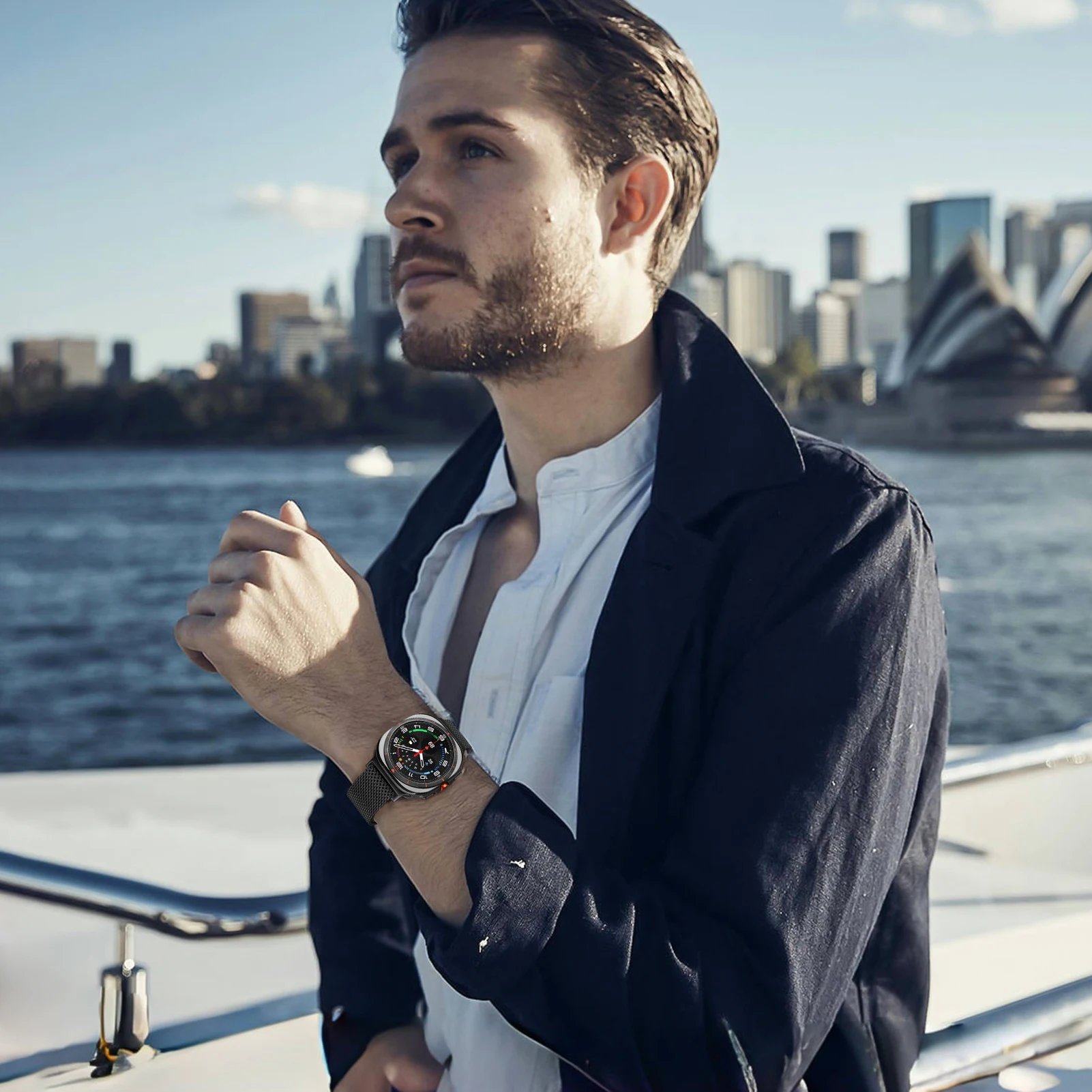 Milanese Loop Thick Stainless Steel Parachute Bracelet