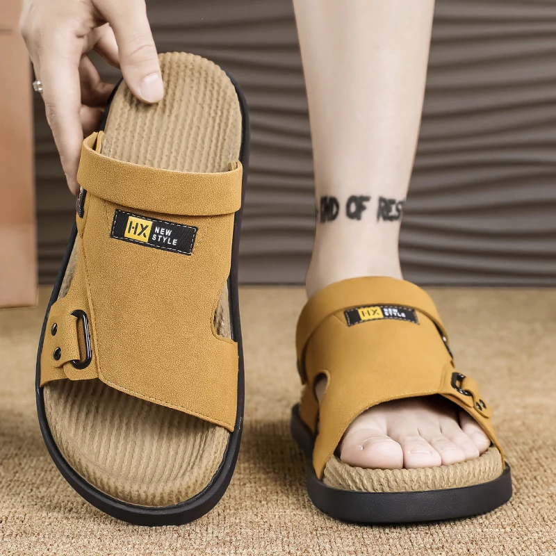 Sandales Homme Hx New Style Jaune Moutarde - Confort & Mode