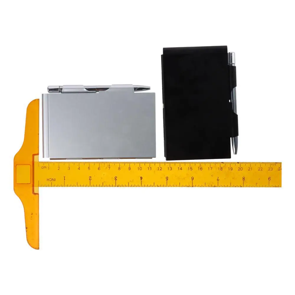 Sleek Aluminum Pocket Notebook with Pen and Refillable Pages