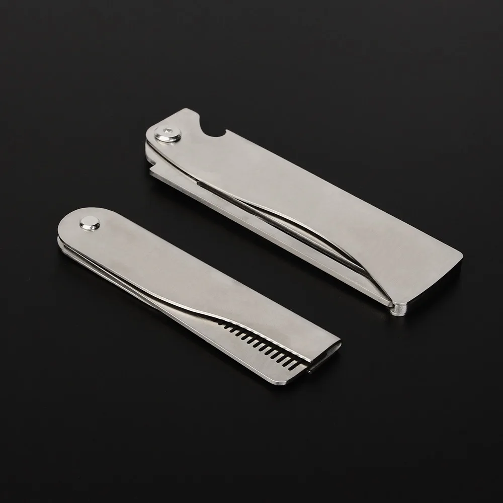 Hairdressing Portable Steel Combs Oil Head Comb Beard Comb Folding Pocket Beard Combs Pocket Comb Barber Tools Hair Styling Comb