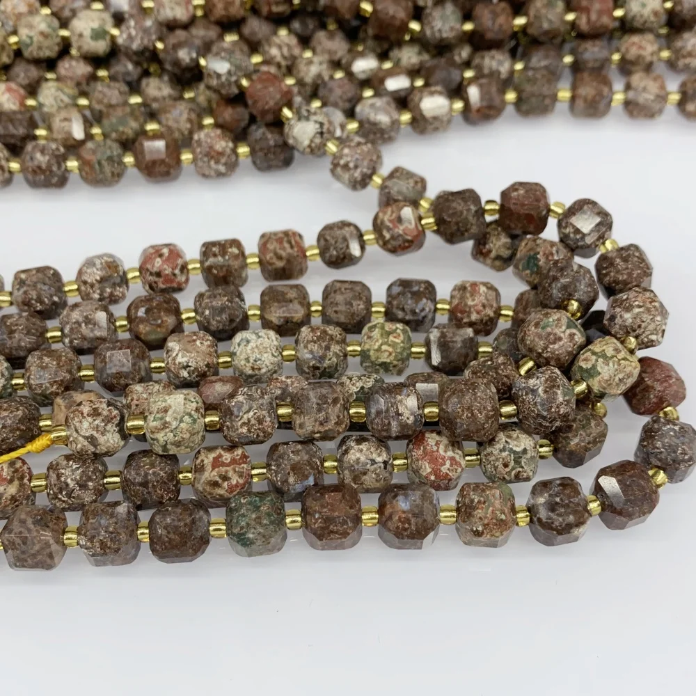 Natürliche quadratische Prehnit- und Tigerauge-Würfelperlen (6mm, 8mm) als lose Abstandshalter für DIY-Schmuckherstellung, Damen-Charm-Halsketten und Ohrringe – Detail 25