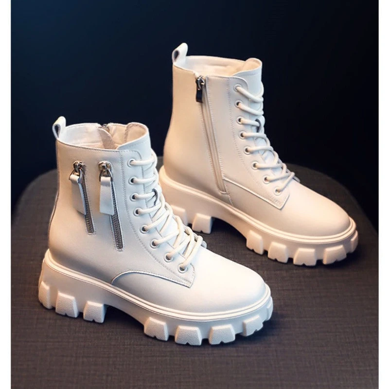 Snow Boots Women Winter 2023 New Plush Velvet Woman Shoes Warm Ankle Boots Thick Cotton Shoes Furry Black Women PU Leather Boots