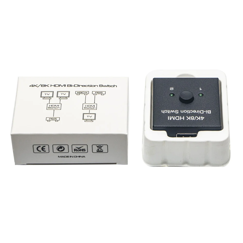 HDMI ȣȯ A/B ó, 2 in 1 HD MI2.1  ġ ø, PS5  VRR ALLM   Ʈ, 4K 120Hz, 8K 60Hz
