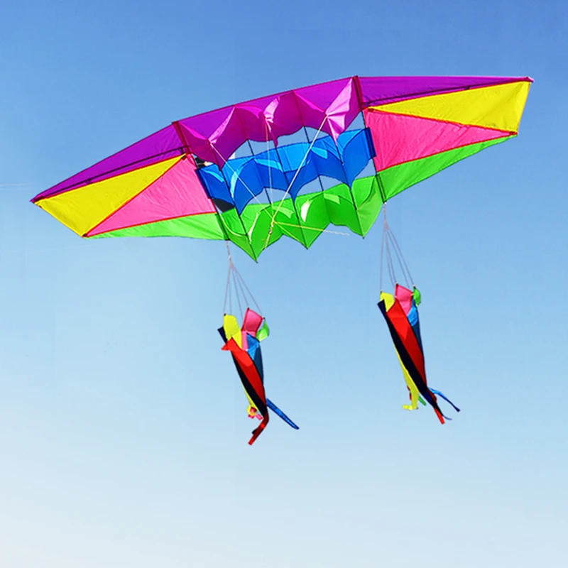 delta kite voando arco-íris led grande 3d kite roda hcx