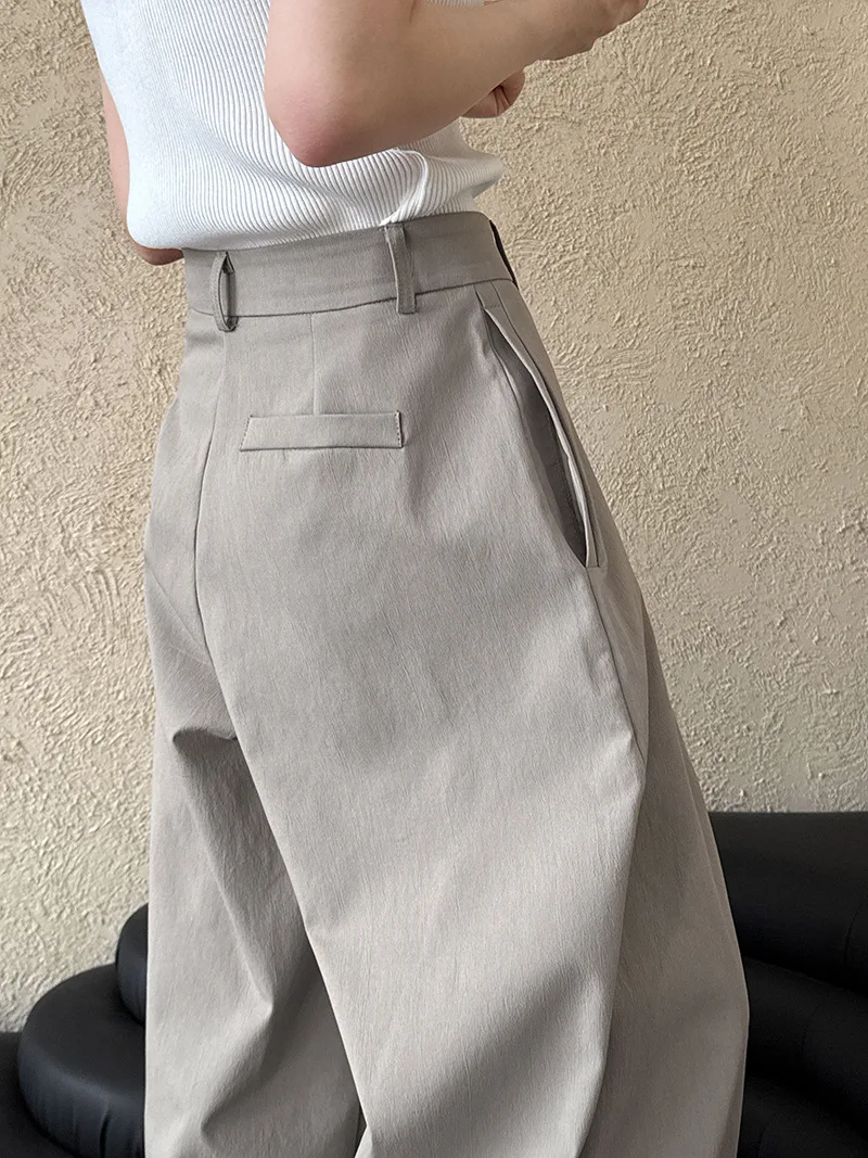 New Arrival 62% Cotton Women Big Wide Leg Pants High Waist Casual Stright Pants Female Women Clothes Trousers