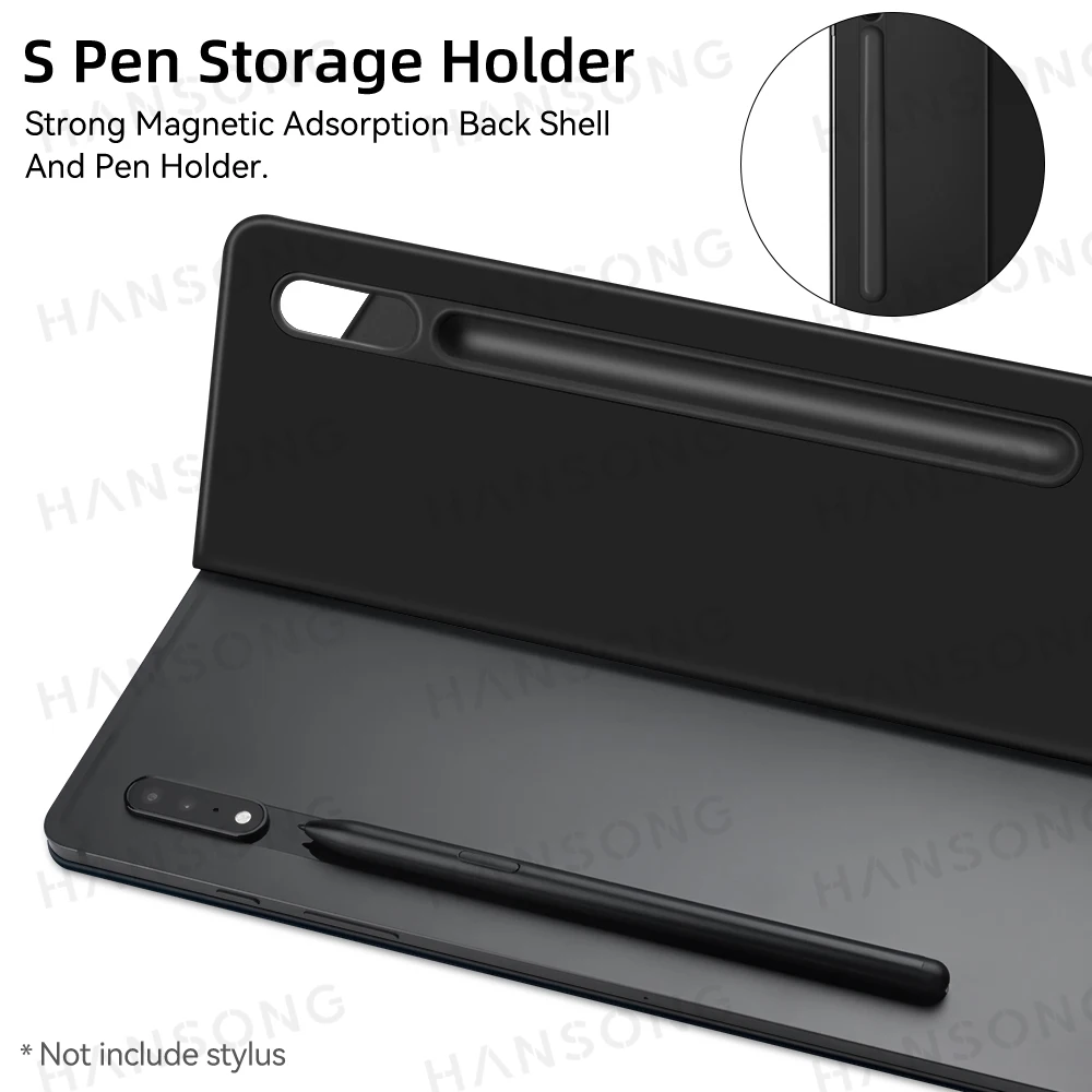 Capa Magnética para Samsung Galaxy Tab Capa Suporte para Caneta s7 Plus s7 fe s8 Plus s9 Plus 12.4 s7 Ultra 14.6 - Imagem 4