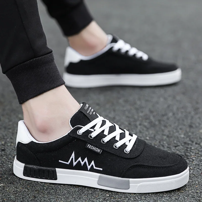 Men's Shoes 2024 New Breathable Canvas Shoes Men's Fashion Versatile Men's Sports Casual Board Shoes Comfortable 3