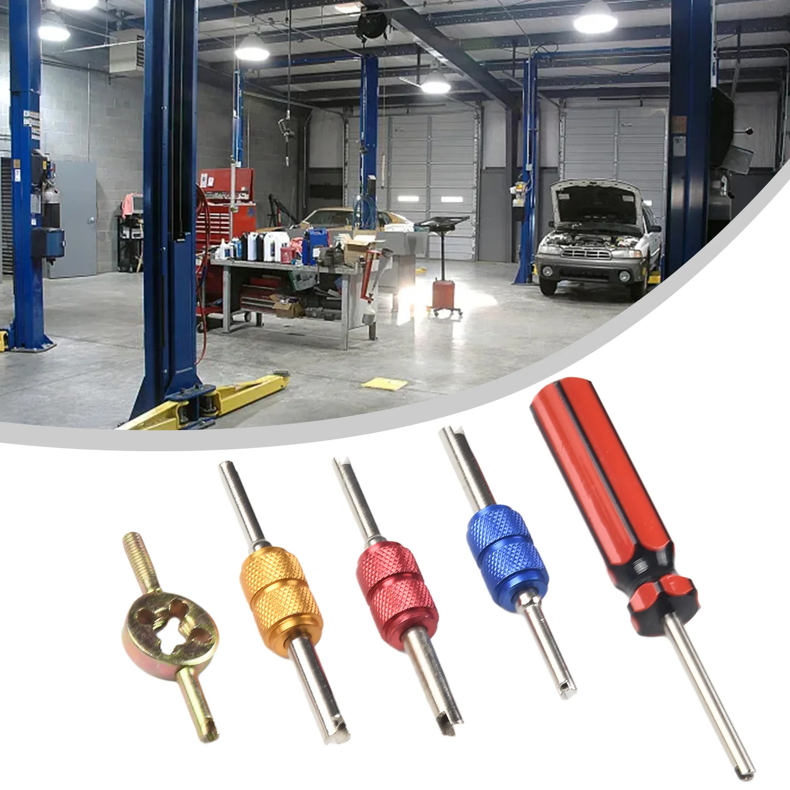 

5* Tire Valve Core Stems Tool Tyre Valves Stem Repair Tools Car Tire Valve Core Remover Removal Inner Tube Key