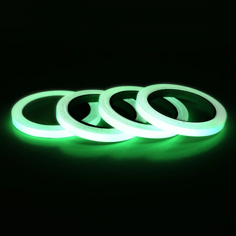 Green Luminous Tape Self Adhesive Glow In The Dark Stickers Stage Decorative Fluorescent Tape Warning Fishing Tool