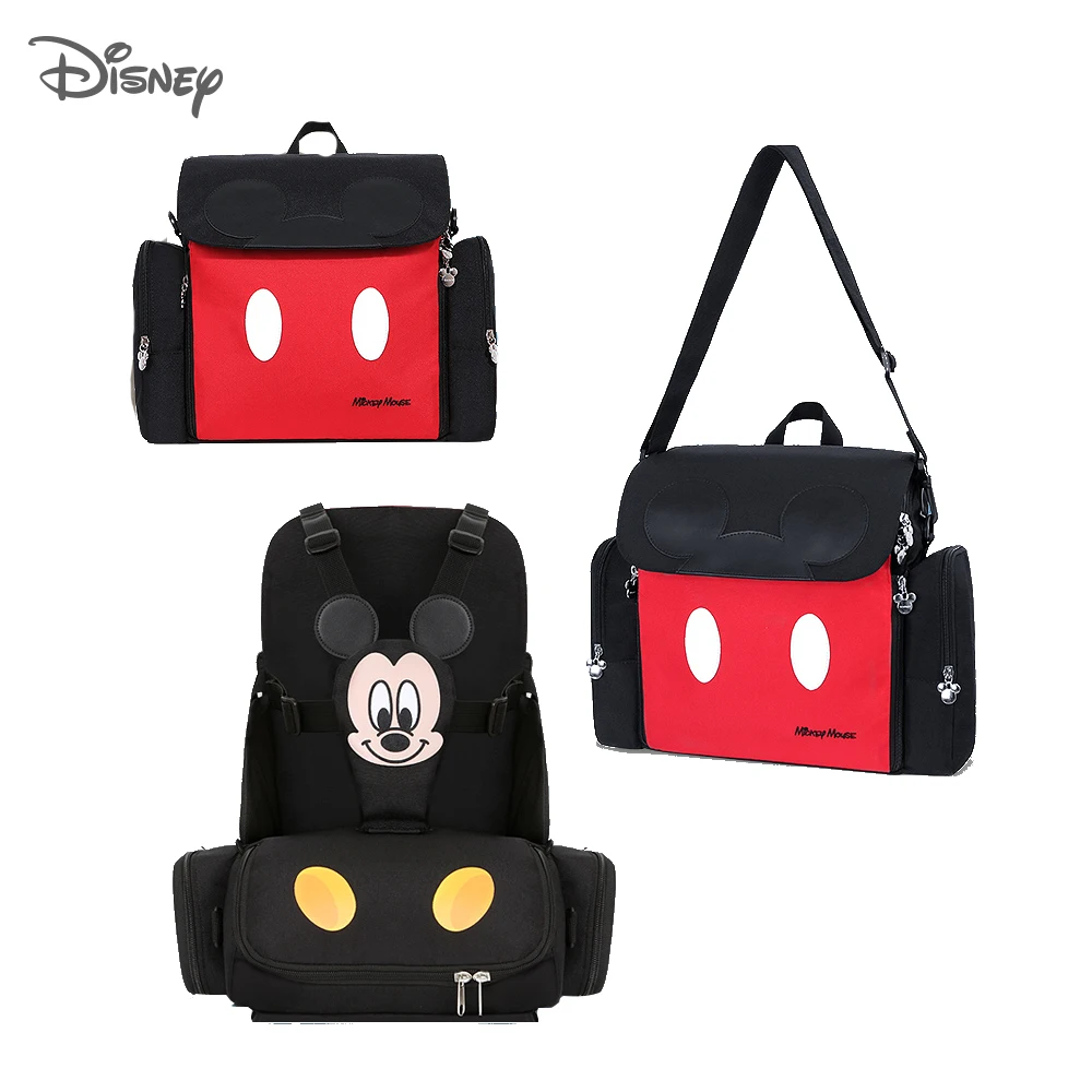 disney-multi-function-diaper-bag-large-capacity-backpack-baby-travel-portable-mummy-maternity-bag-stool-style-baby-care-bag