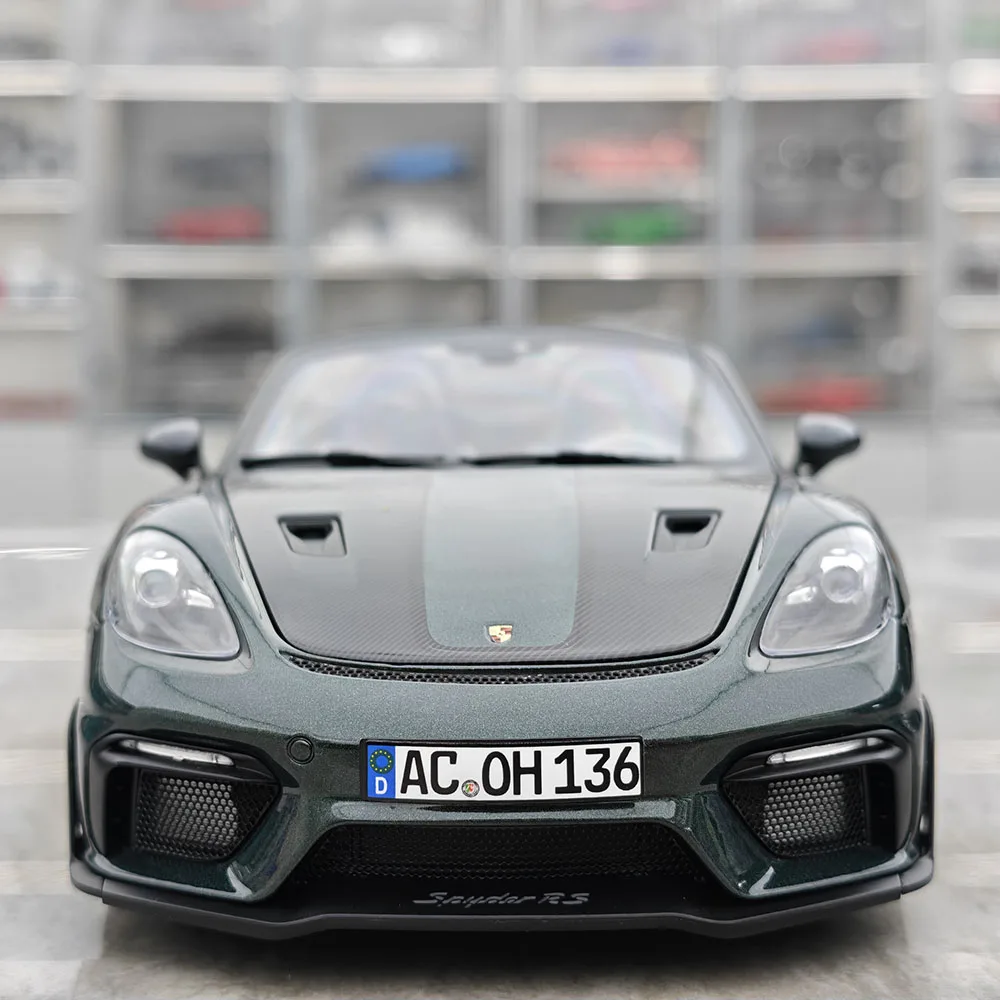 Norev 1/18 - Porsche 718 Spyder RS 2023 - Cabriolet Argent - Miniature De Collection