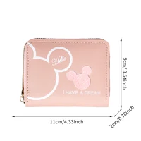 Portefeuille court de dessin animé japonais et coréen pour femme, mini porte-monnaie portable de grande capacité avec fermeture éclair pour étudiante, nouvelle collection 2024 5