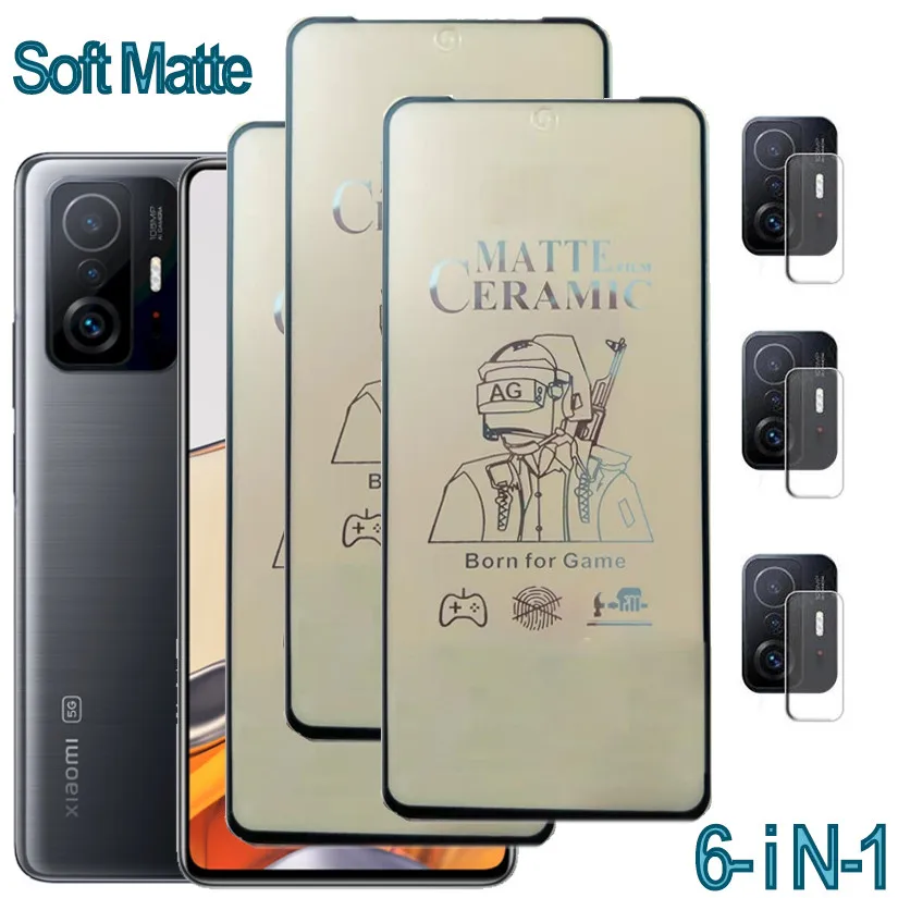Pikeun Xiaomi 11T Pro Matte Film Mi 12T Pro Pelindung Layar Xiaomi 12 11 Lite Anti-Reflective Soft Frosted Mi12Tpro Keramik Film Pelindung Xiomi 12T P