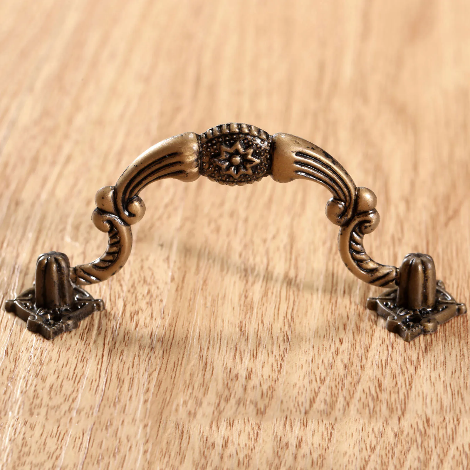 Description Picture 6 of item2Pcs Antique Bronze Furniture Bookcase Handles Kitchen Dresser Cupboard Box Drawer Door Cabinet Pulls Ring Handle Knobs 85*45mm