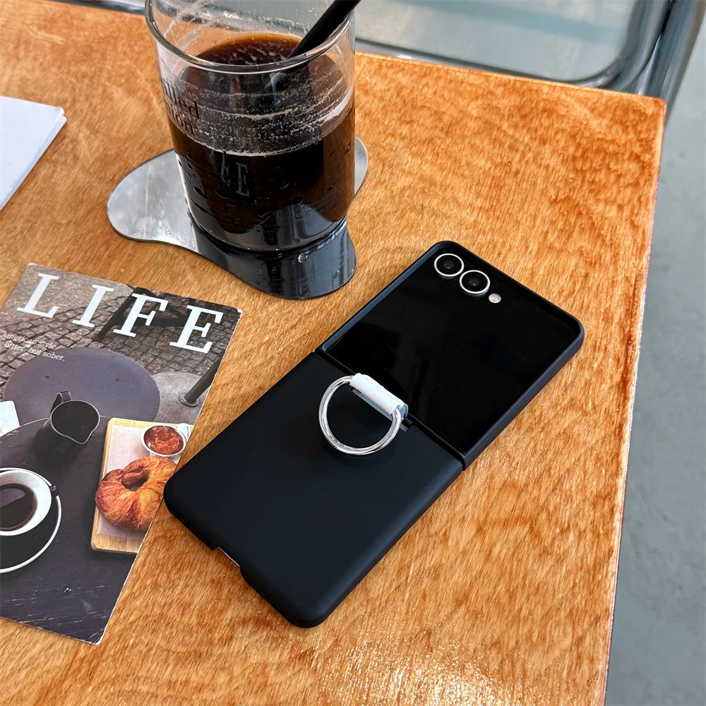Soft Silicone Ring Phone Case with All-Inclusive Hinge Protection