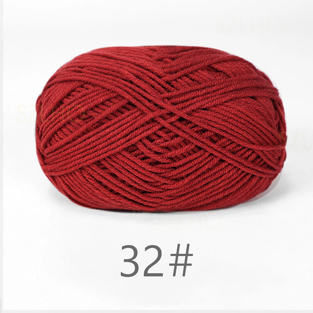 Luxurious Soft Milk Cotton Yarn Pack for Knitting and Crochet Projects - 5PCS, Total 250g