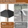 Outdoor Squirrel Proof Baffle Kit Guard  Proof Baffle Heavy-Duty Pole Mount  Guard Stopper with Screws and Wrench for 4x4 Post 5