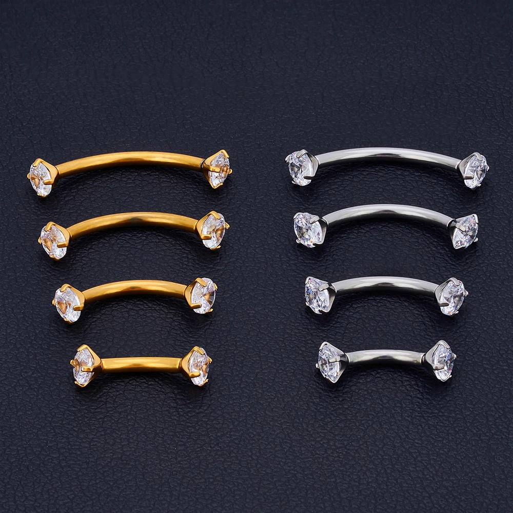 Piercing Jewelry Body Piercing Earrings Ear Piercing Jewelry Body Piercing Jewelry Body Jewelry 5Pcs G23 Titanium 16G CZ Tragus Eyebrow Piercing Stud Earrings Septum Nose Rings Internal Thread