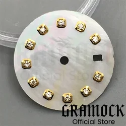 Multicolor Sunburst Gradient Watch Dial with Diamond Markers and Date Window for Automatic Women's Watch (32)