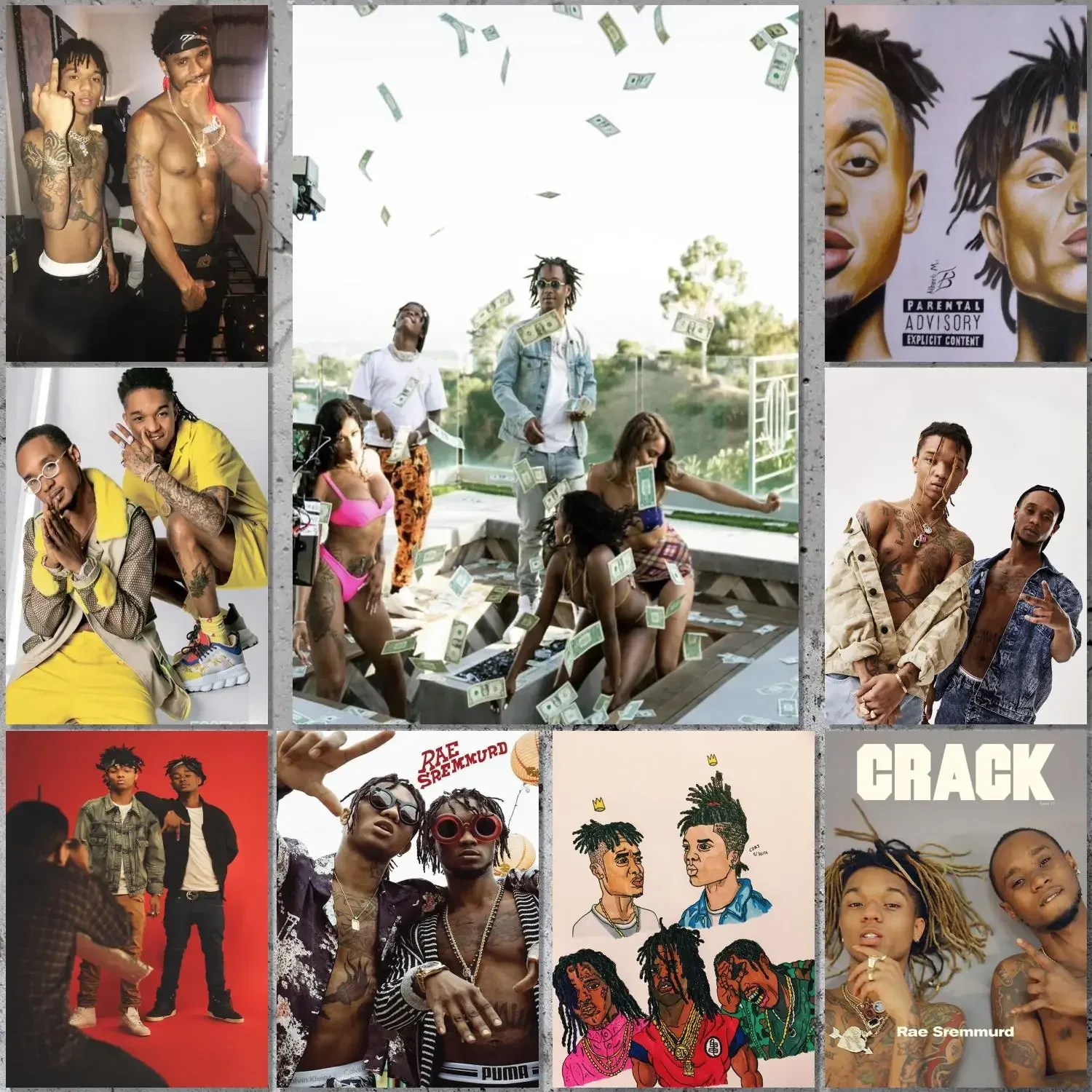 Плакат rae sremmurd, холст, художественный плакат и Настенная картина, современный семейный Декор для спальни, плакаты