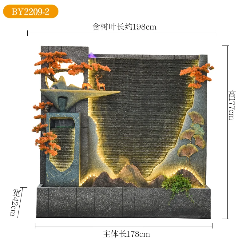 

Artificial Mountain and Fountain Screen Floor Ornaments Waterscape Decoration